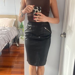 Zara leather skirt